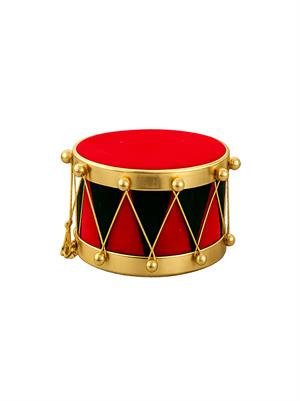 Ramazan Davulu Dekoratif Masa Süsü – Kırmızı Yeşil Altın Detaylı 16 cm