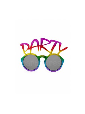Renkli Party Yazılı Parti Gözlüğü – Doğum Günü Kostüm Aksesuarı