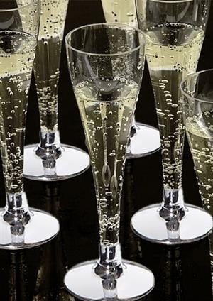 Şampanya Bardağı Gümüş Ayaklı 6lı