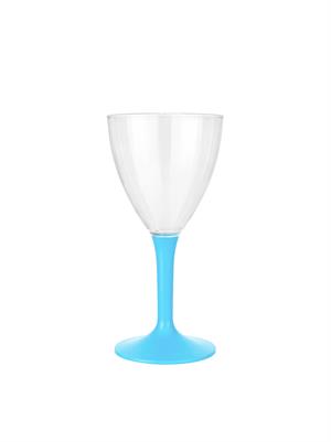 Mika Plastik Kadeh  Lüks Turkuaz Ayaklı Şarap Bardağı 150 ml 10lu