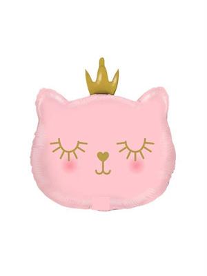 Sevimli Kedi Folyo Balon Pembe 30