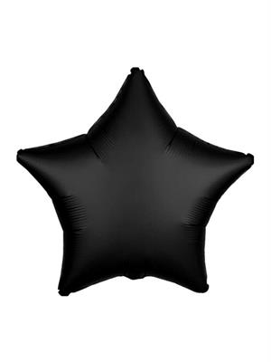 Siyah Yıldız Folyo Balon Doğum Günü Parti Balonu 18 inc 45 cm