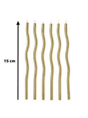 Spiral Pasta Mumu Altın 15 cm 6lı