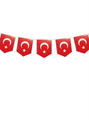 Türk Bayraklı Flama Banner Süsü  – Milli Bayram Okul Sınıf Süsleme