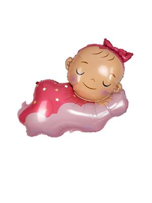 Uyuyan Kız Bebek Folyo Balon – Cinsiyet Partisi & Baby Shower Süsü 98 cm
