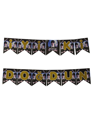 Wednesday Temalı İyi Ki Doğdun Yazı Banner Asılabilir Doğum Günü Süsü