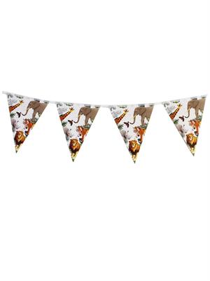 Wild Safari Temalı Flama Bayrak Asılabilir Doğum Günü Süsü