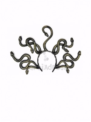 Yılan Figürlü Medusa Parti Tacı – Cadılar Bayramı Parti Aksesuarı