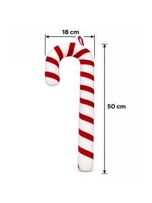 Yılbaşı Ağaç Süsü Büyük Baston Şeker Figürlü Dekoratif Süs 50 cm