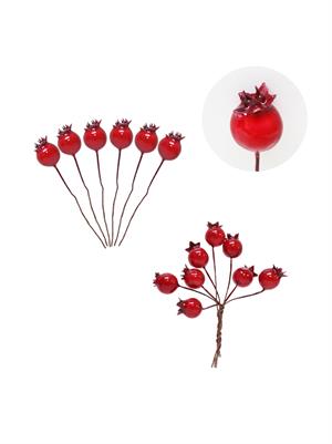 Yılbaşı Ağacı Süsleri Telli Mini Kokina Berry Dekoratif Çam Ağaç Süsü 16lı