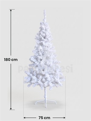 Yılbaşı Çam Ağacı Beyaz 180 cm 377 Dal