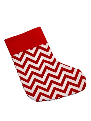 Yılbaşı Çorabı Zigzag Desenli 18X35 Cm