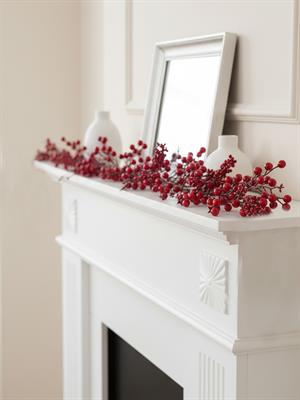 Yılbaşı Dekor Süsleri Kokina Berry Mini Meyve Detaylı Garland 150 cm