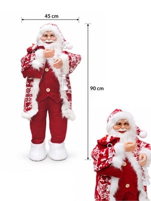 Yılbaşı Dekoru Büyük Boy Noel Baba 90 cm – Fenerli Dekoratif Yılbaşı Süsü