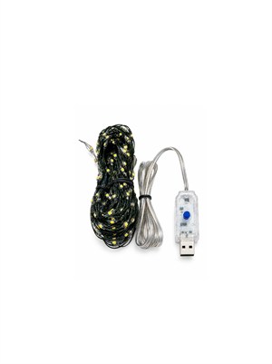 Yılbaşı Dekoru USB Işık - Günışığı 300 LED 10 Metre 8 Fonksiyonlu Ağaç Süsü