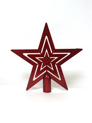 Yıldız Ağaç Tepeliği 18cm Kırmızı Renk