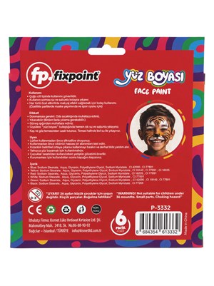 Yüz Boyama Kalemi Seti 6 Canlı Renk Kolay Temizlenebilir Çocuk Yüz Boyası Face Paint