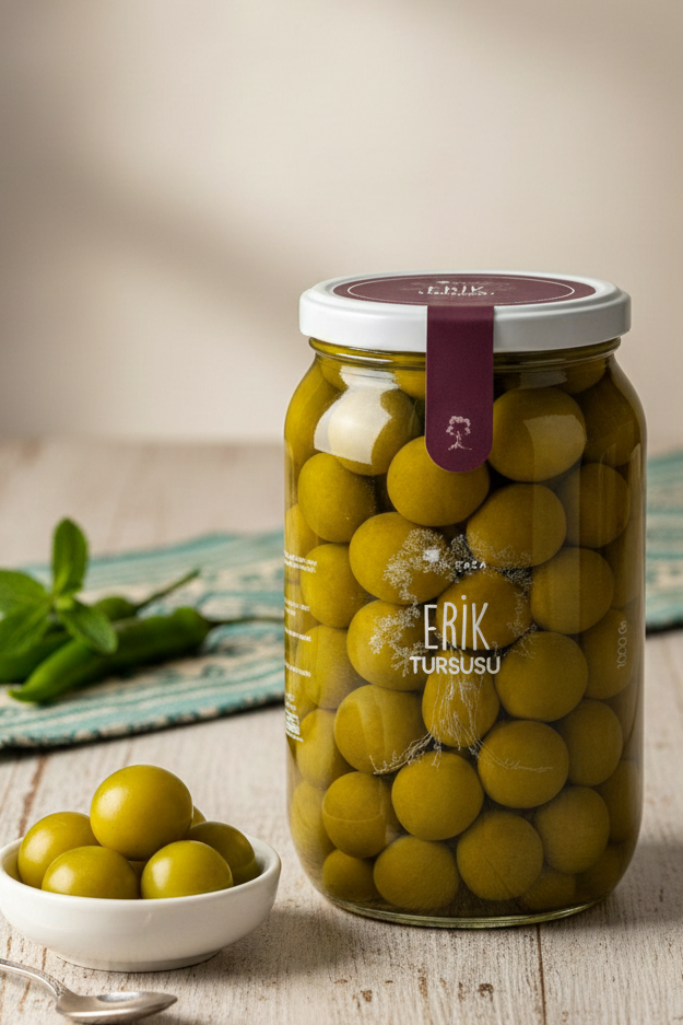 Havaza Erik Turşusu 1200 gr. (Ev yapımı,Doğal,Geleneksel)