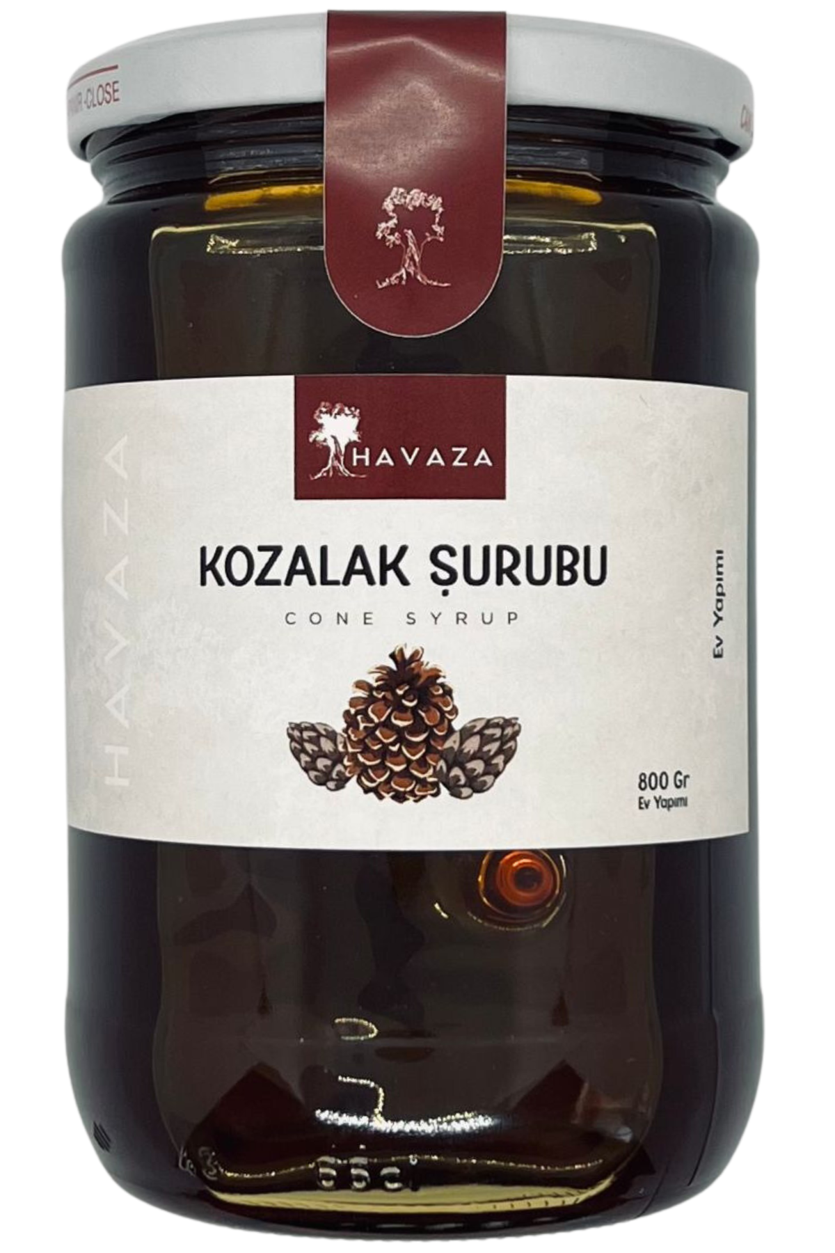 Kozalak Şurubu 800 gr.ŞEKERSİZ(Üzüm suyu ile tatlandırılmıştır,Geleneksel)