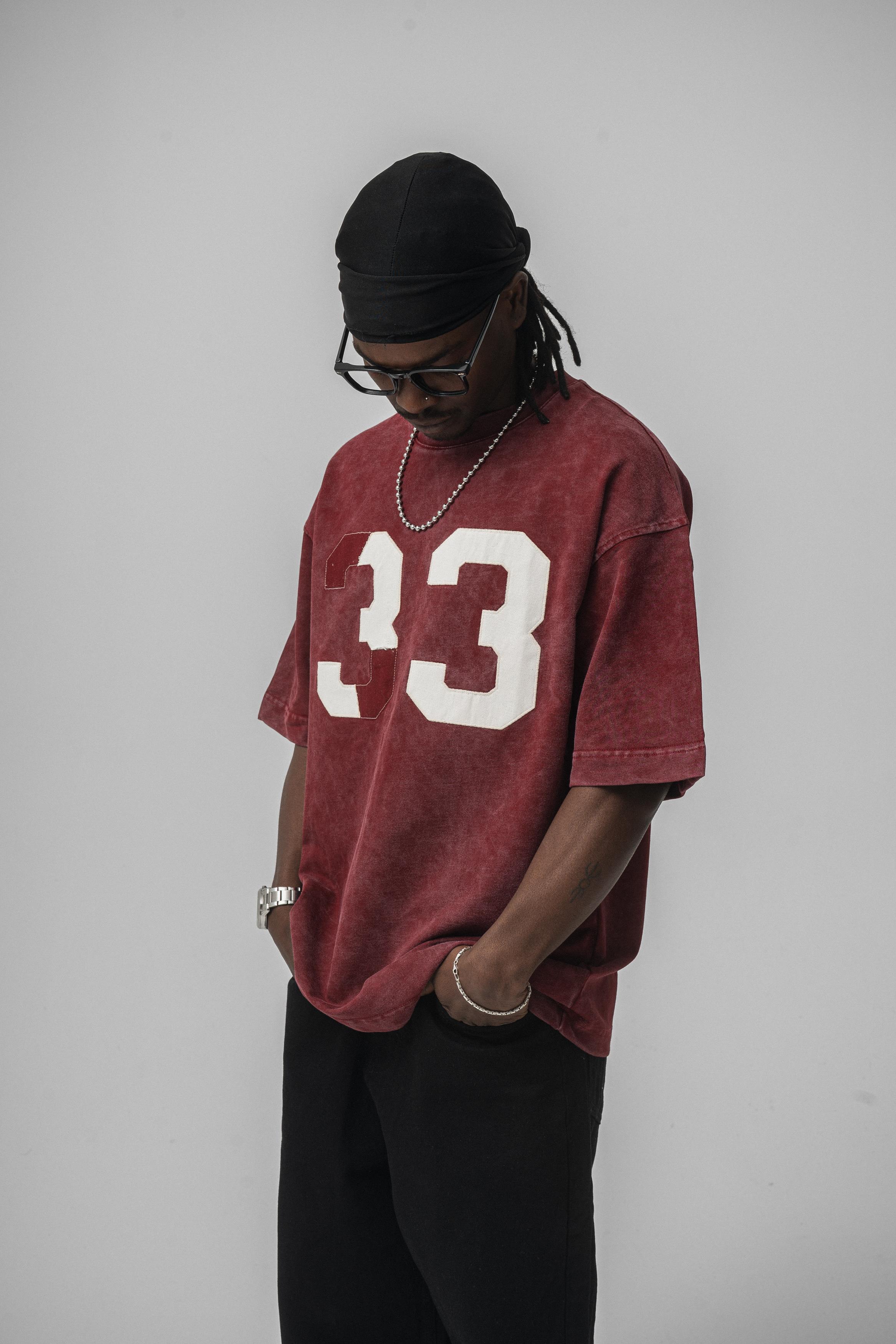 33 Oversize T-Shirt Bordo