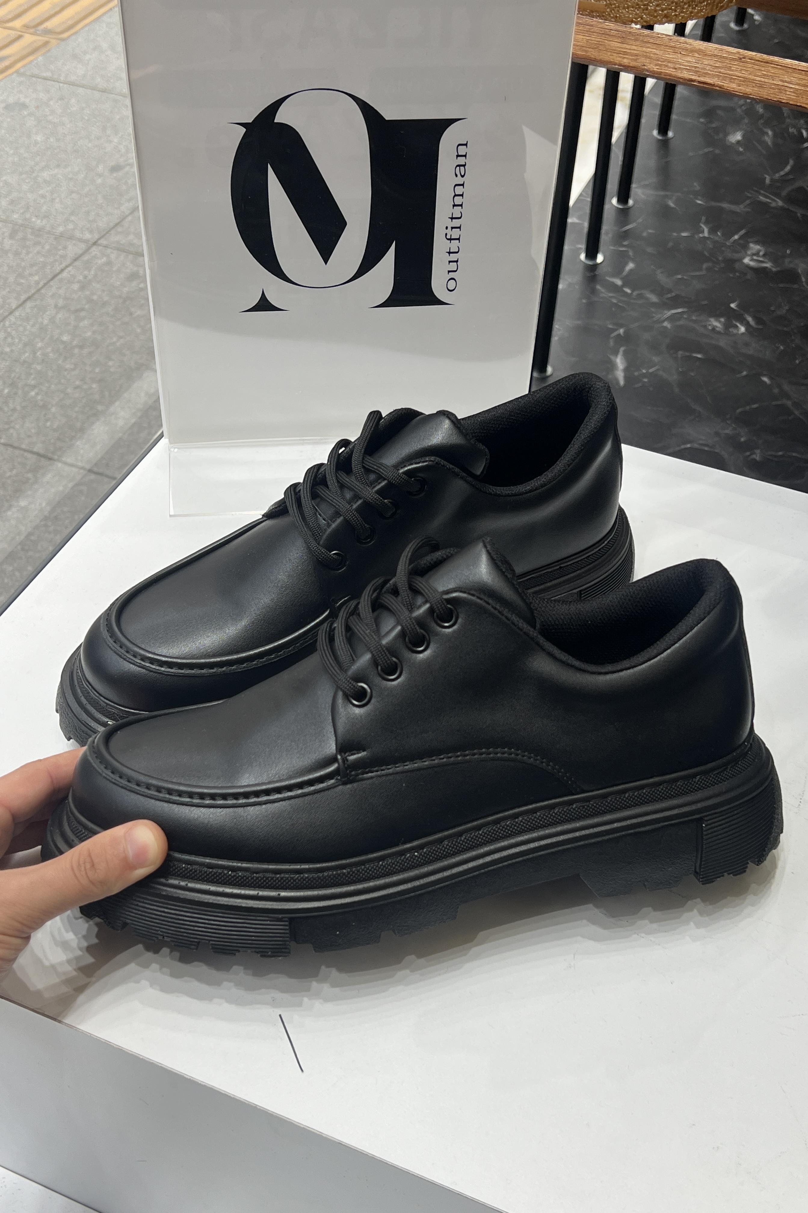 Bağlamalı Makosen  Ayakkabı Siyah