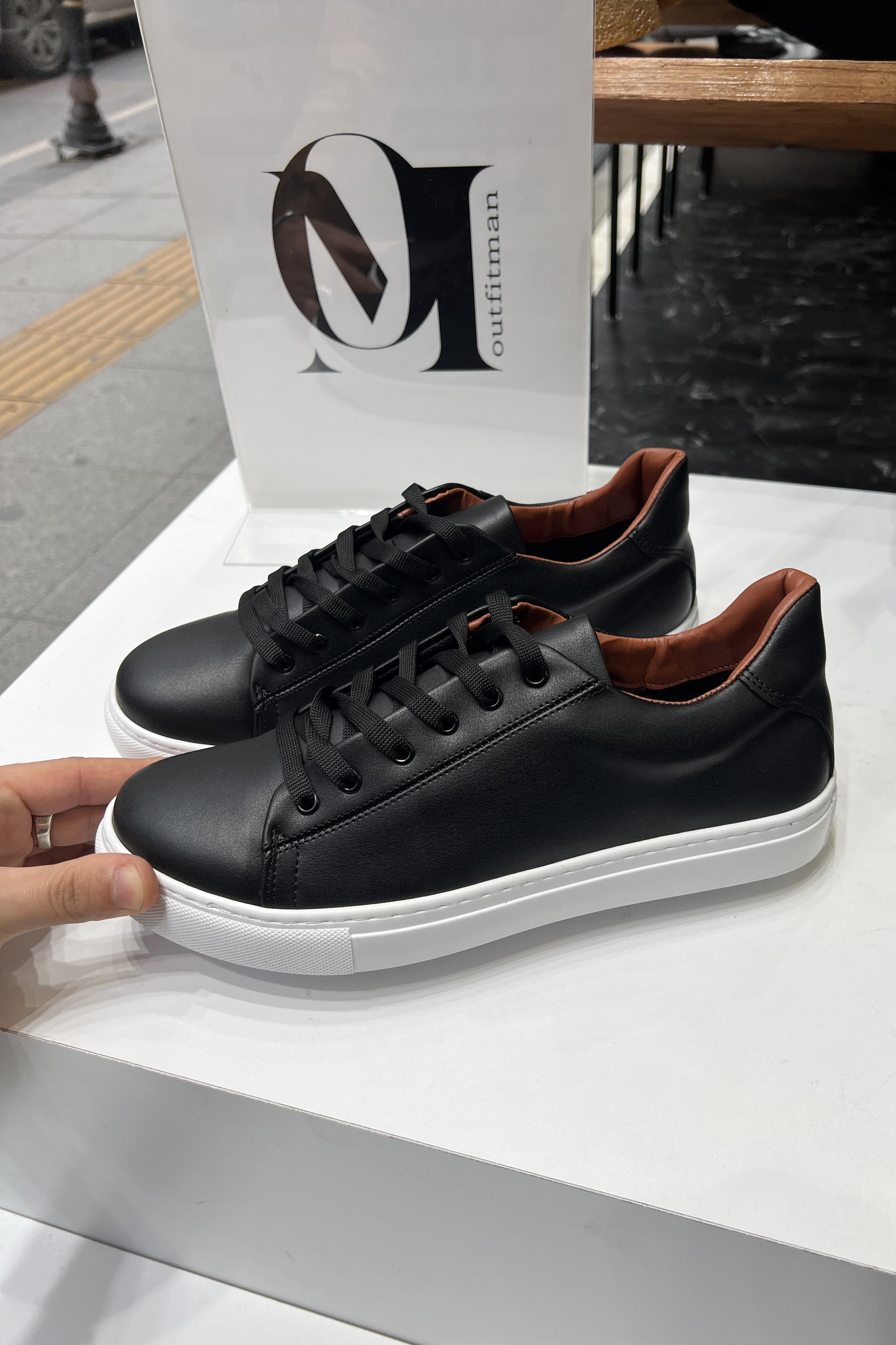 Basic Ayakkabı Siyah Beyaz