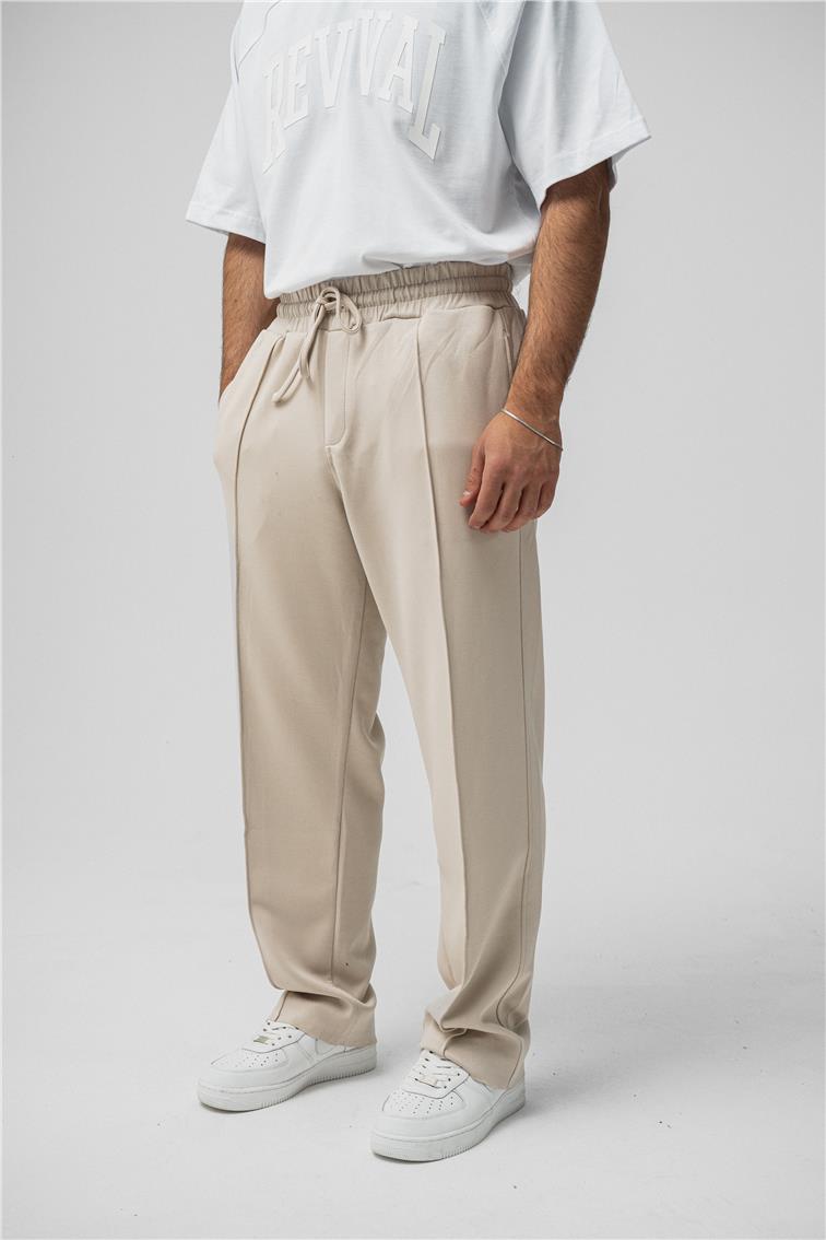 Basic Baggy Eşofman Krem