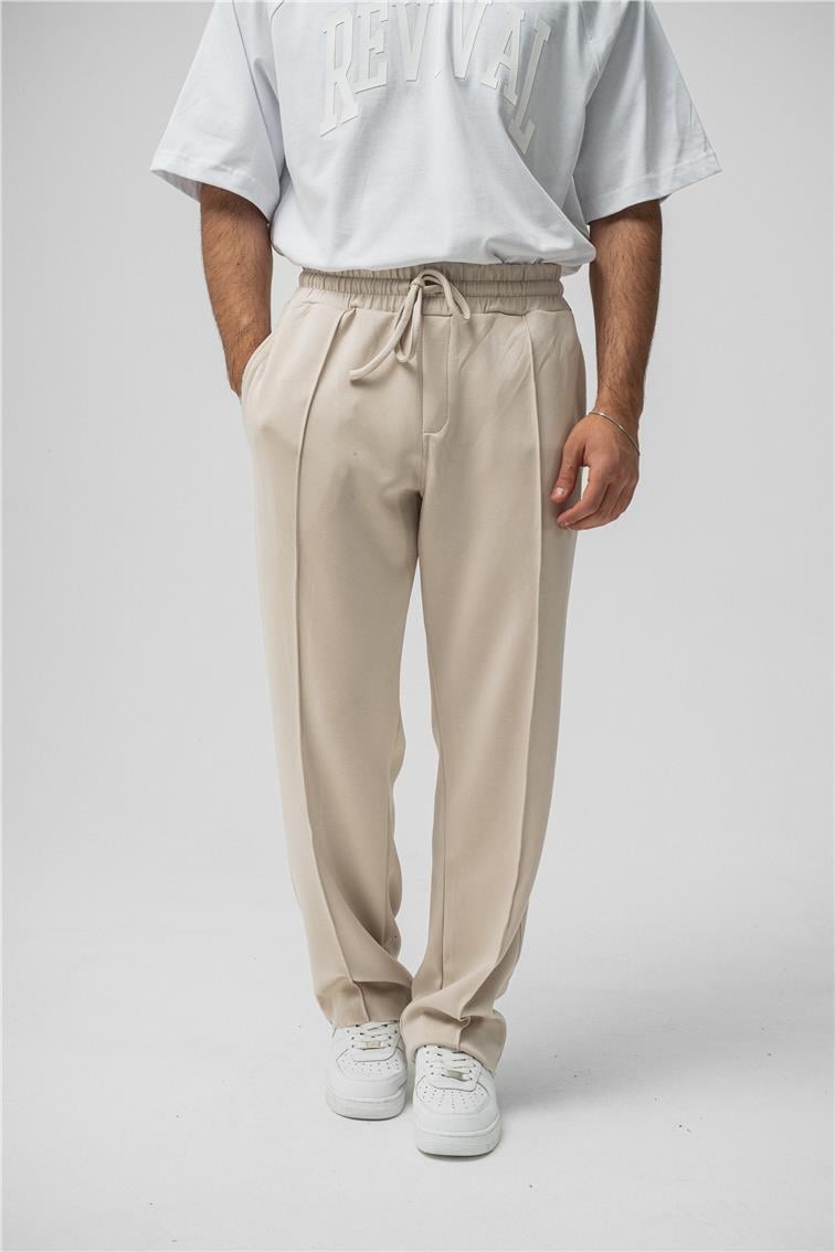 Basic Baggy Eşofman Krem