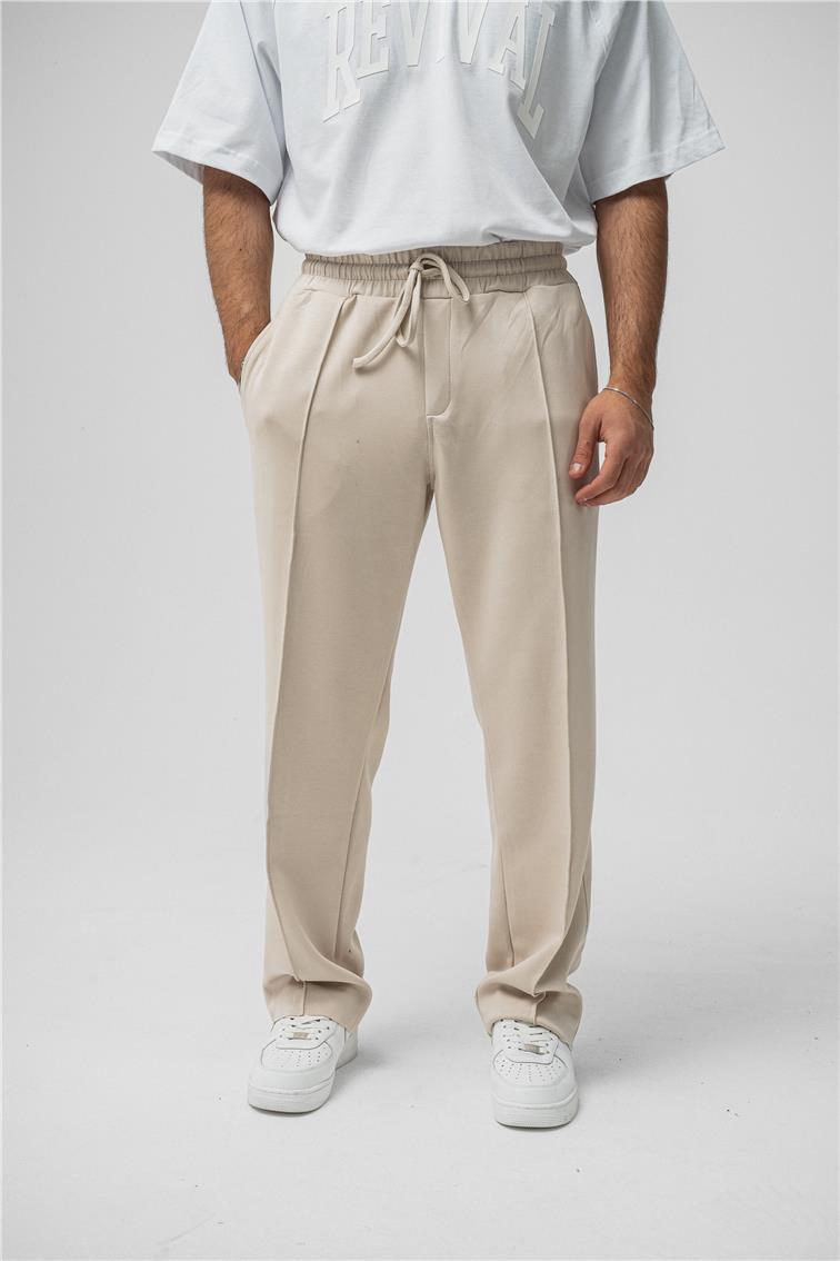 Basic Baggy Eşofman Krem