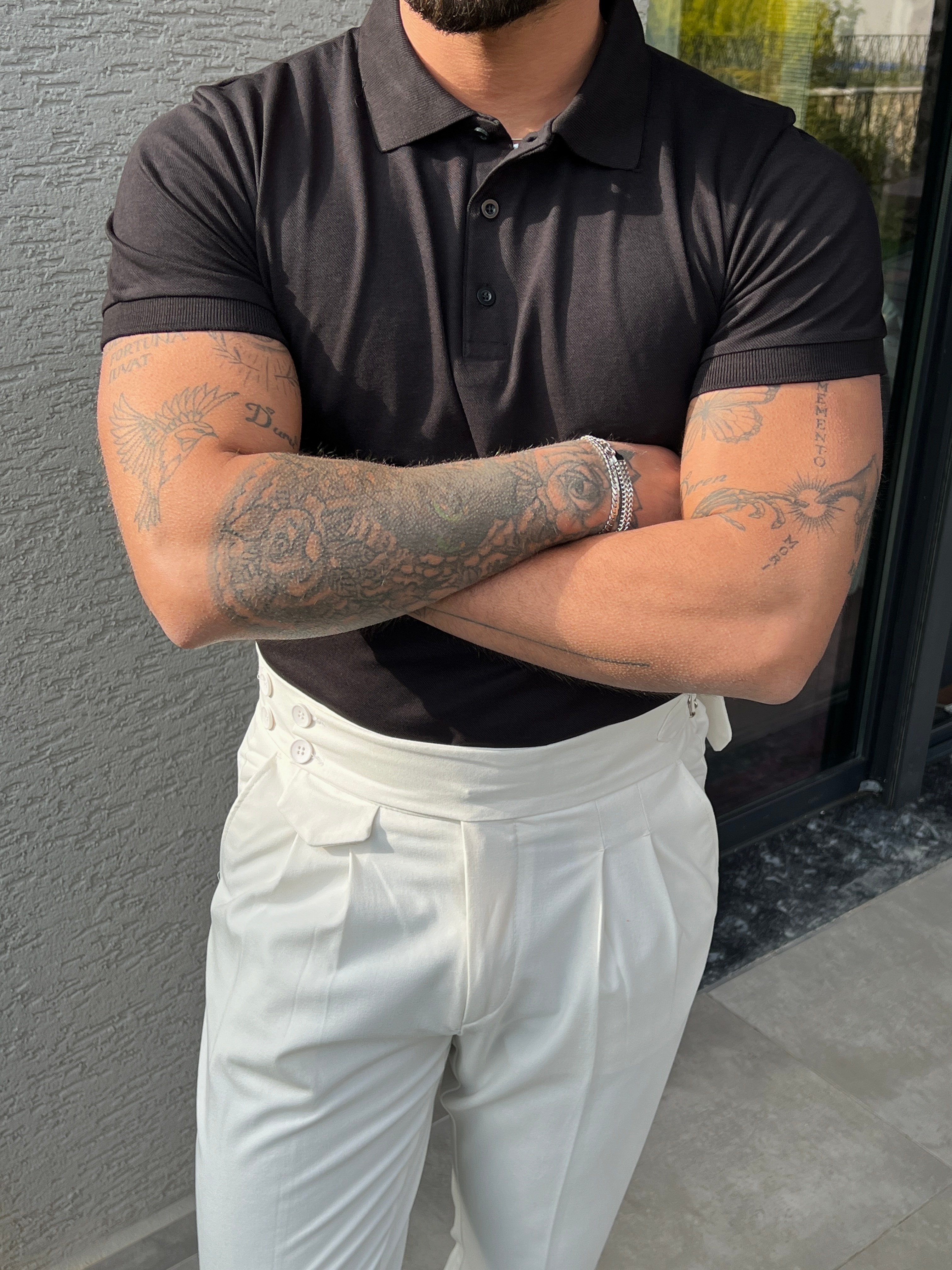 Basic Polo Yaka Tshirt Siyah