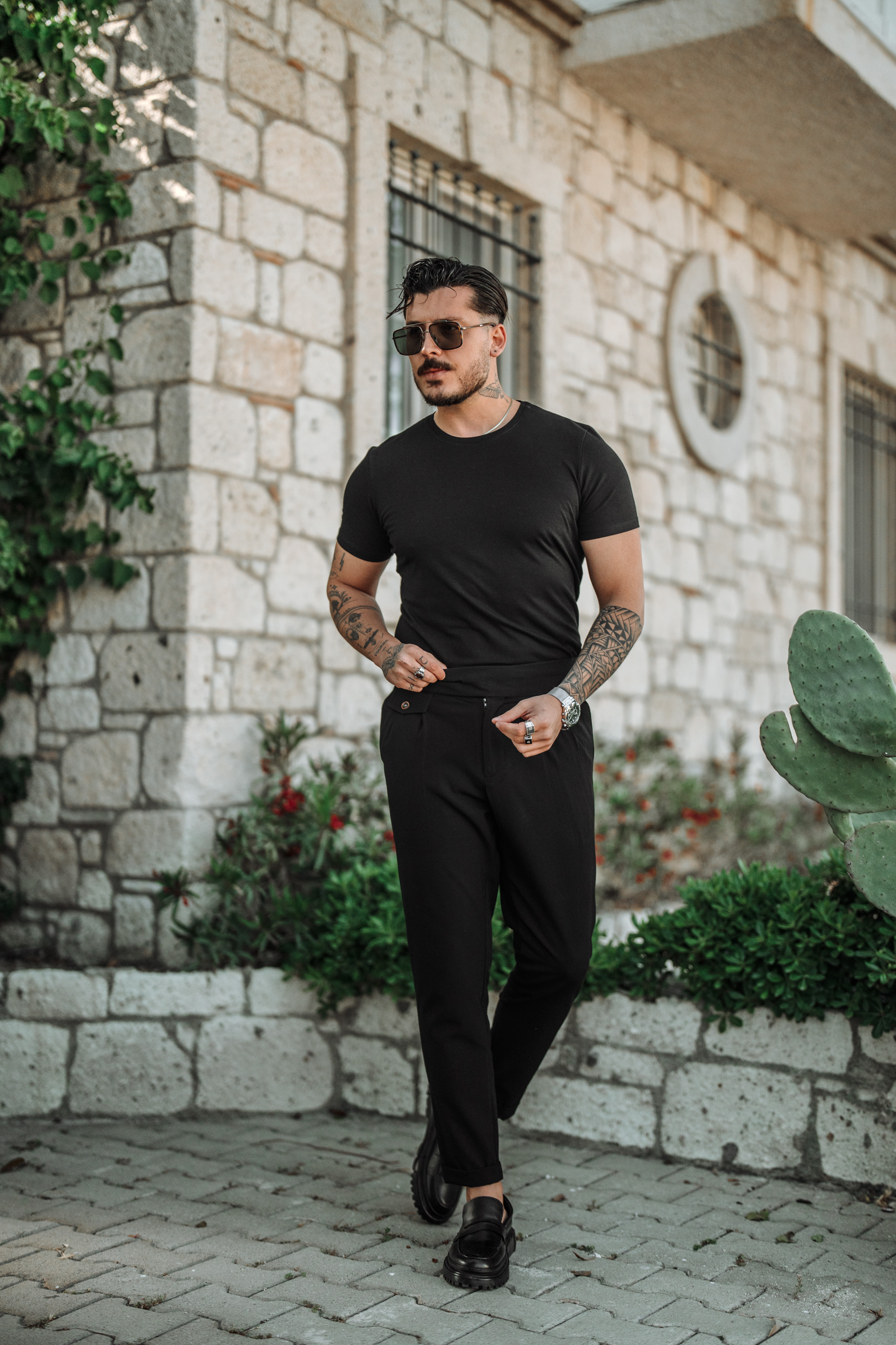 Basic Slim Fit Tshirt Siyah