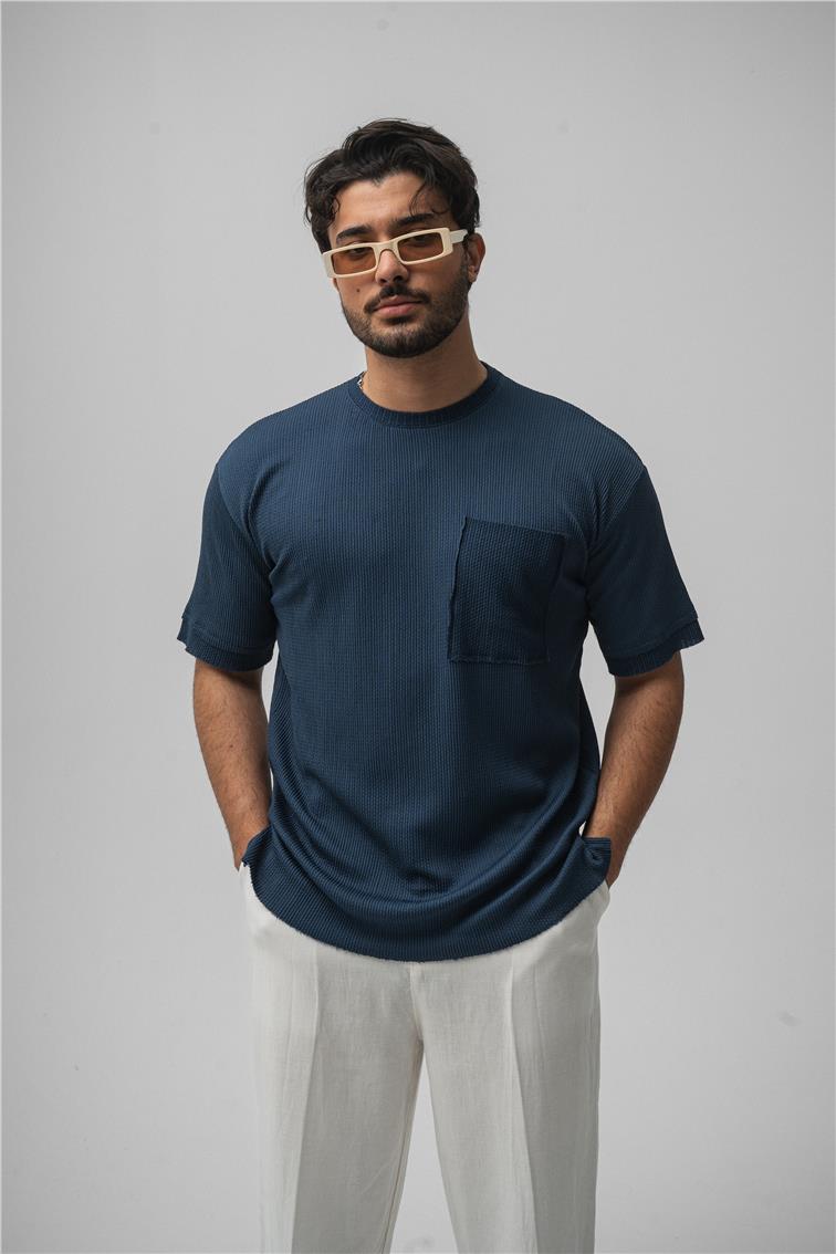 Cepli Basic Oversize T-Shirt İndigo