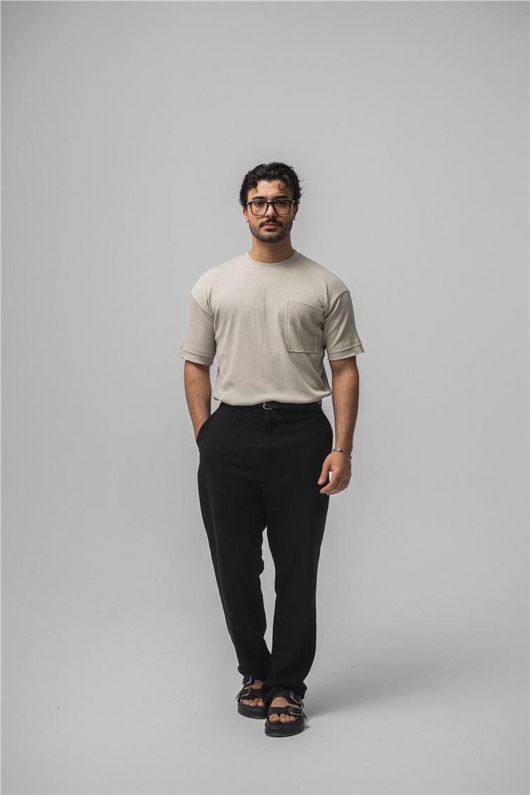 Cepli Basic Oversize T-Shirt Krem
