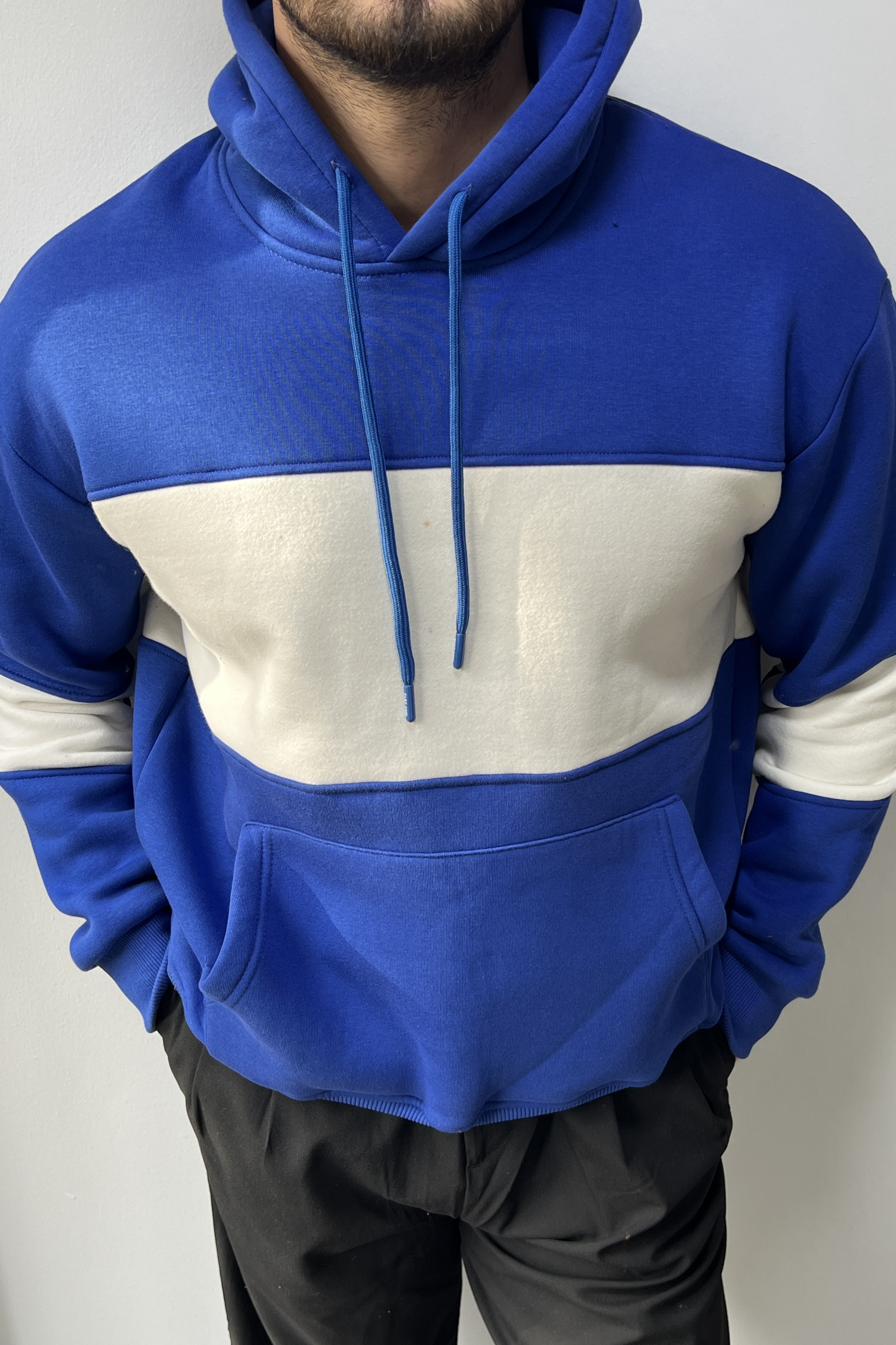 Çizgili Sweatshirt Mavi