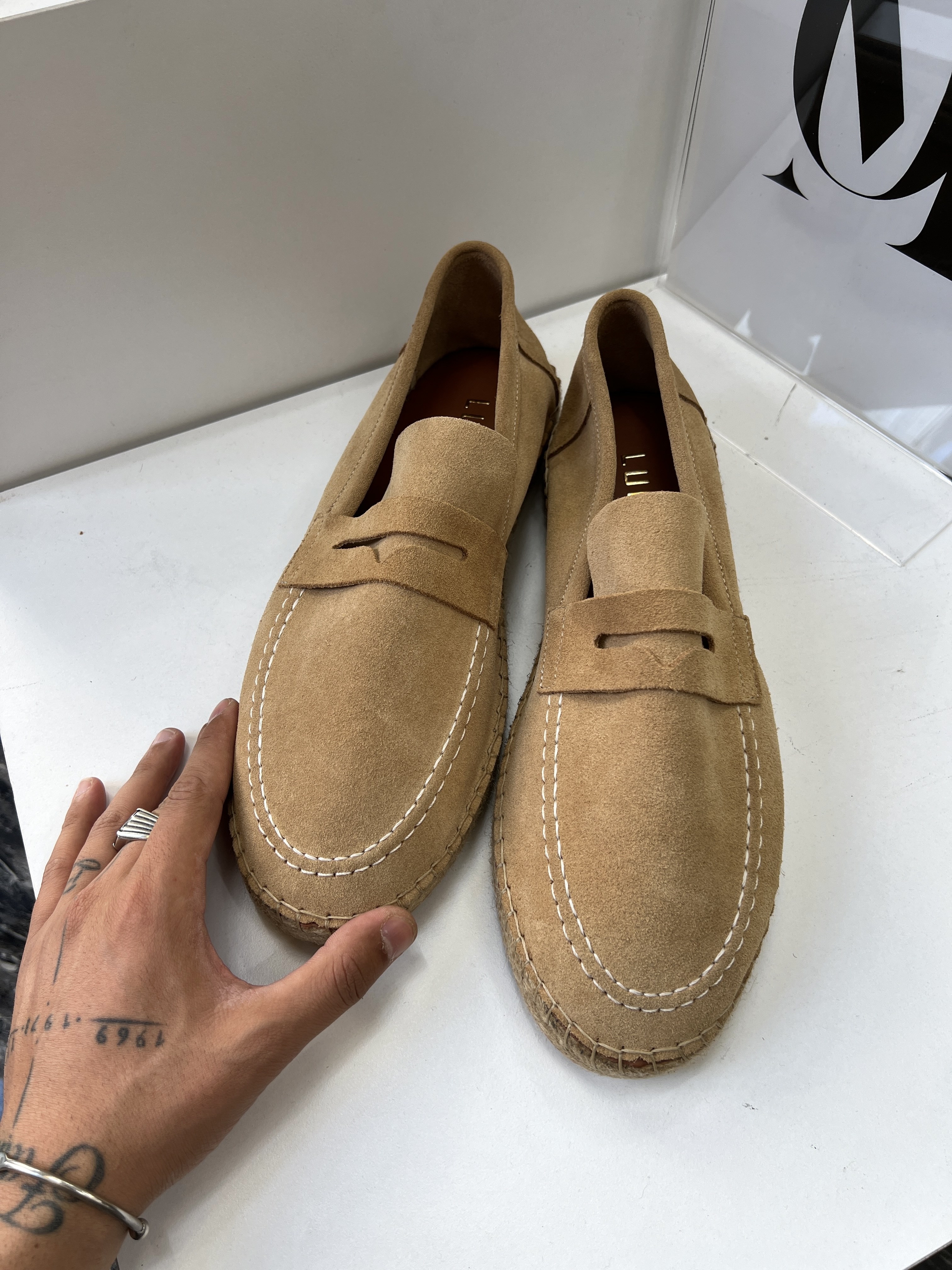 Deri Espadril Ayakkabı Camel
