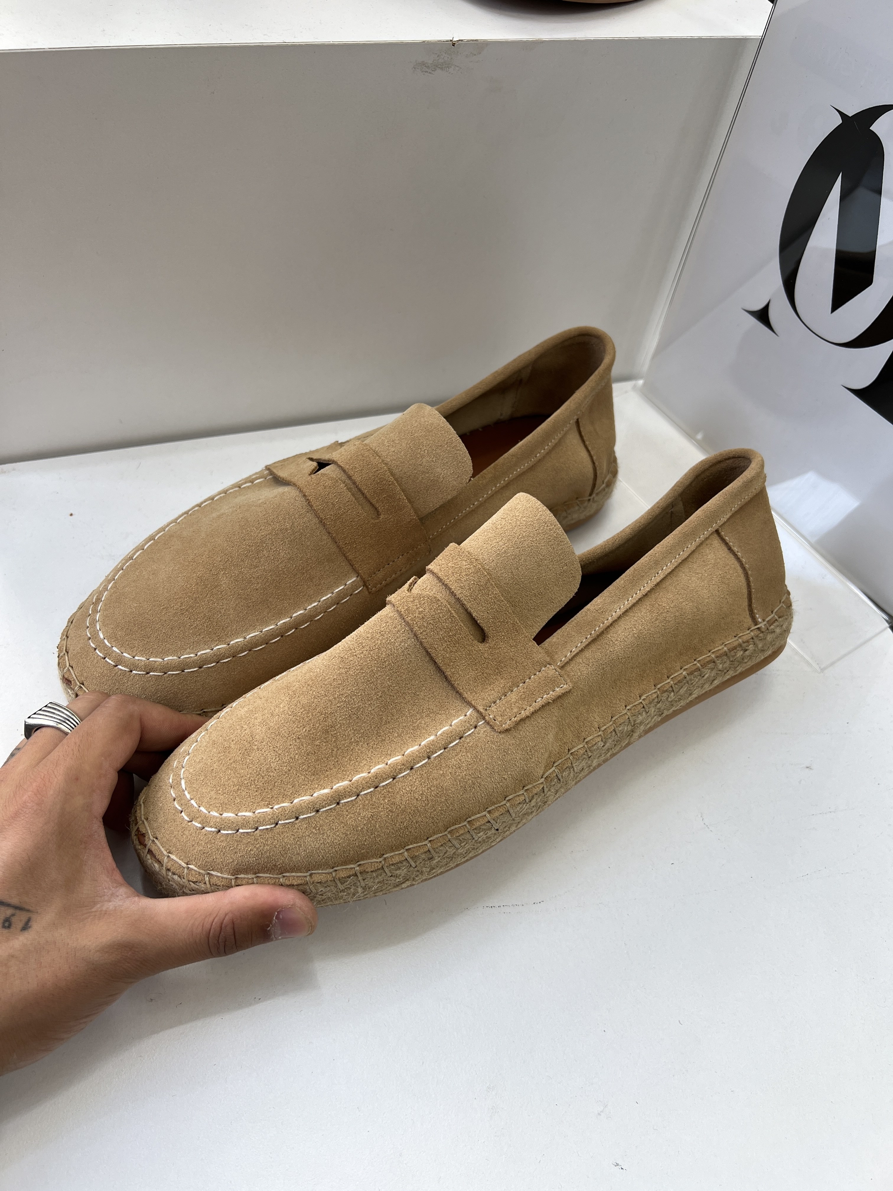 Deri Espadril Ayakkabı Camel