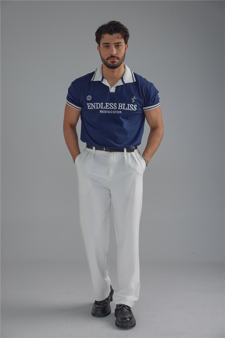 ENDLESS Polo Yaka T-Shirt Lacivert