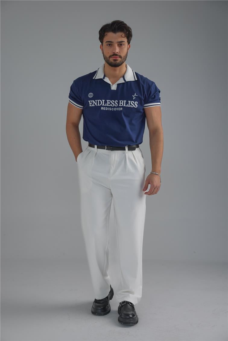 ENDLESS Polo Yaka T-Shirt Lacivert