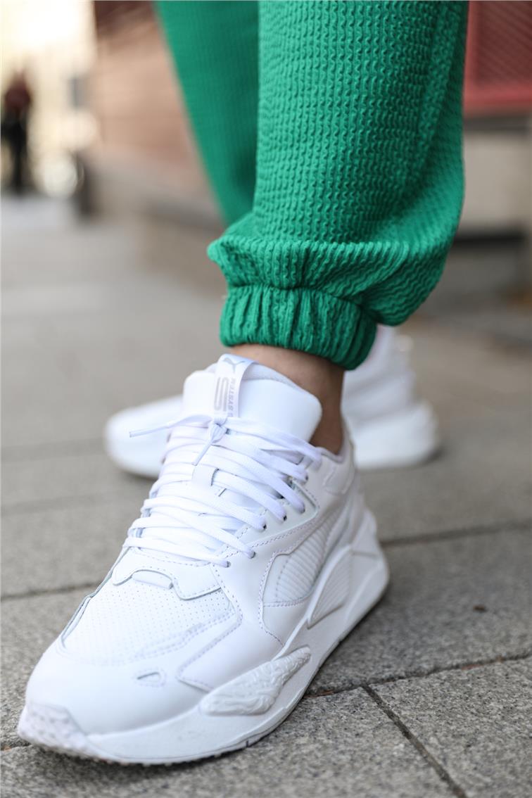 Fitilli Kabartmalı Paçası Lastikli Jogger Yeşil