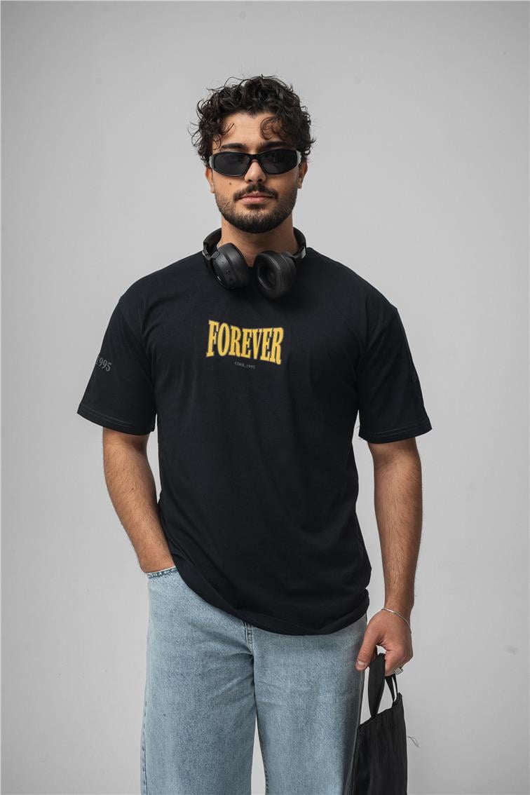 FOREVER Oversize T-Shirt Lacivert