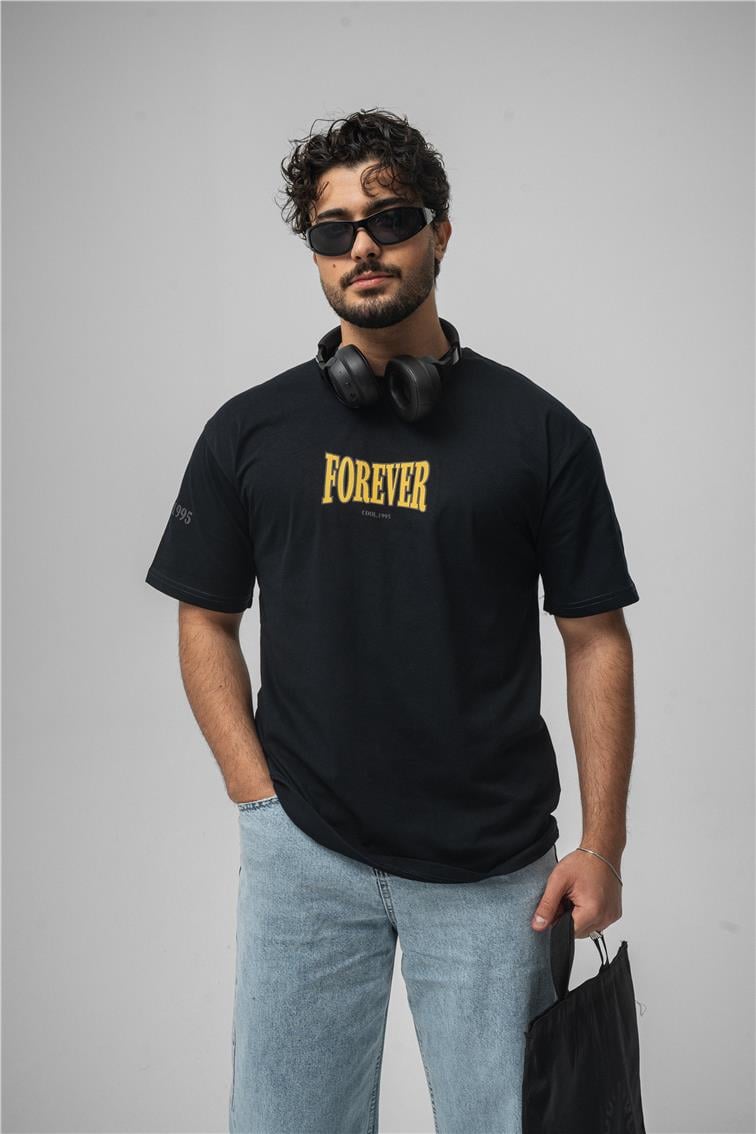 FOREVER Oversize T-Shirt Lacivert