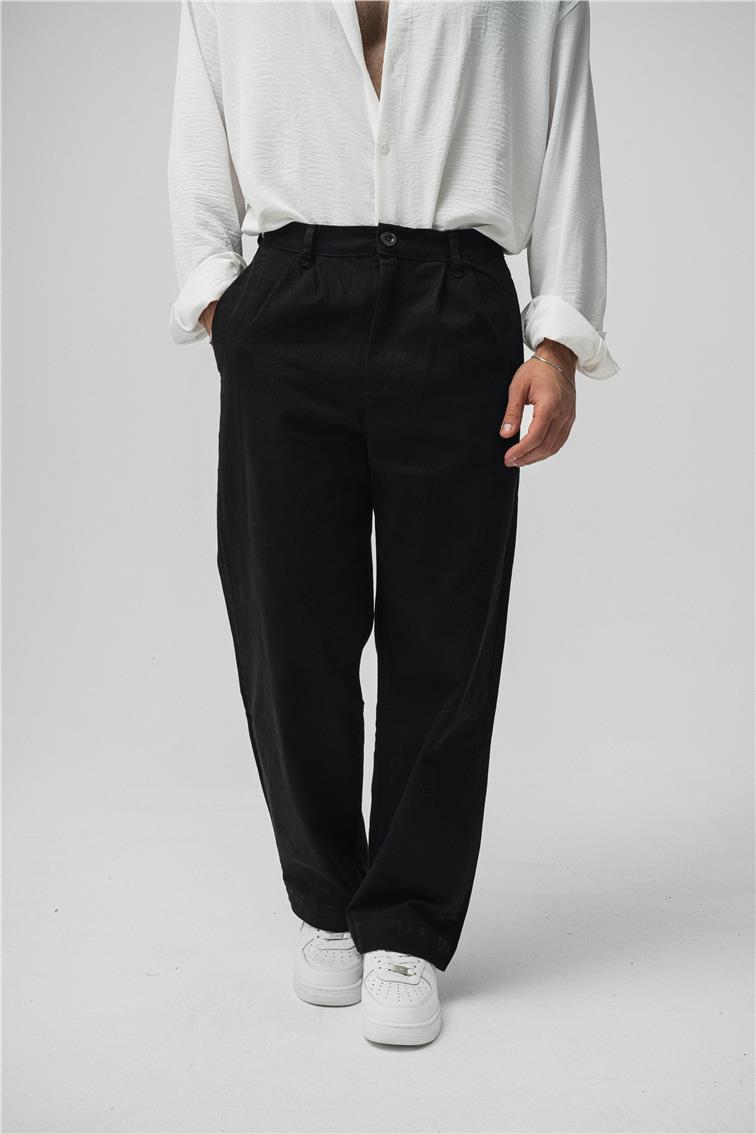 Gabardin Baggy Pant. Siyah