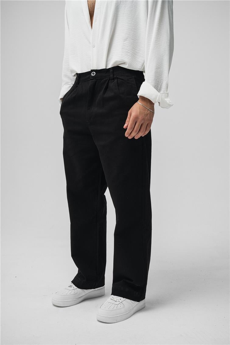Gabardin Baggy Pant. Siyah