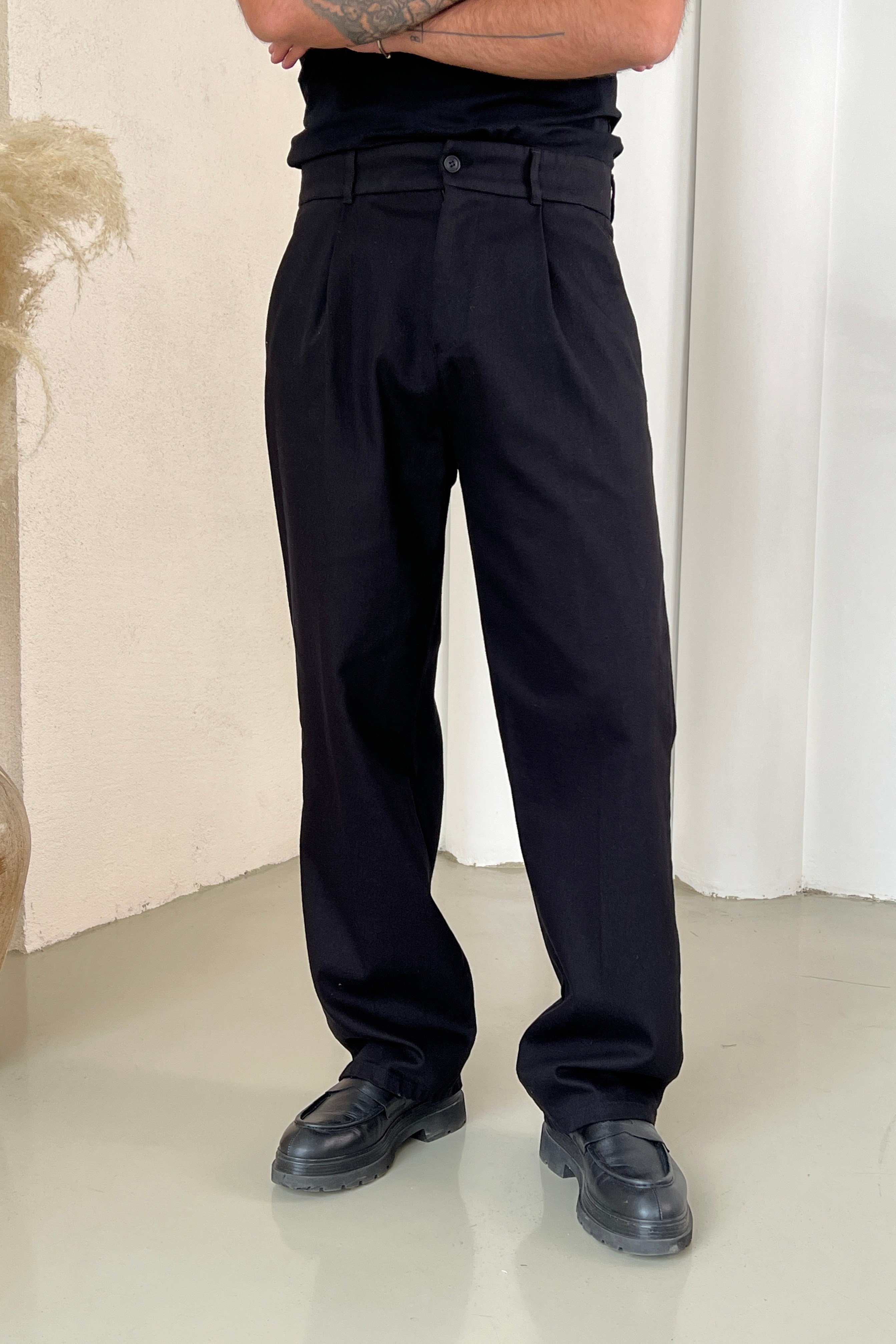 Gabardin Bol Kot Pantolon Siyah