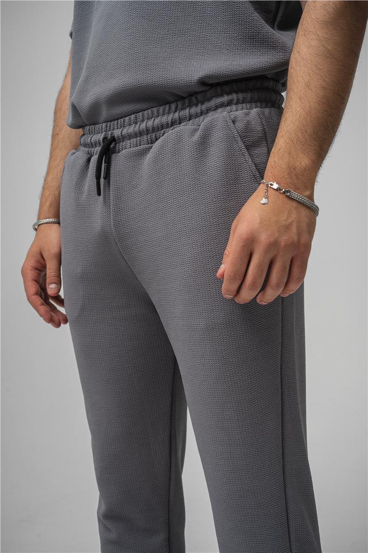 Gizli Kabartma Boyfriend Eşofman Gri