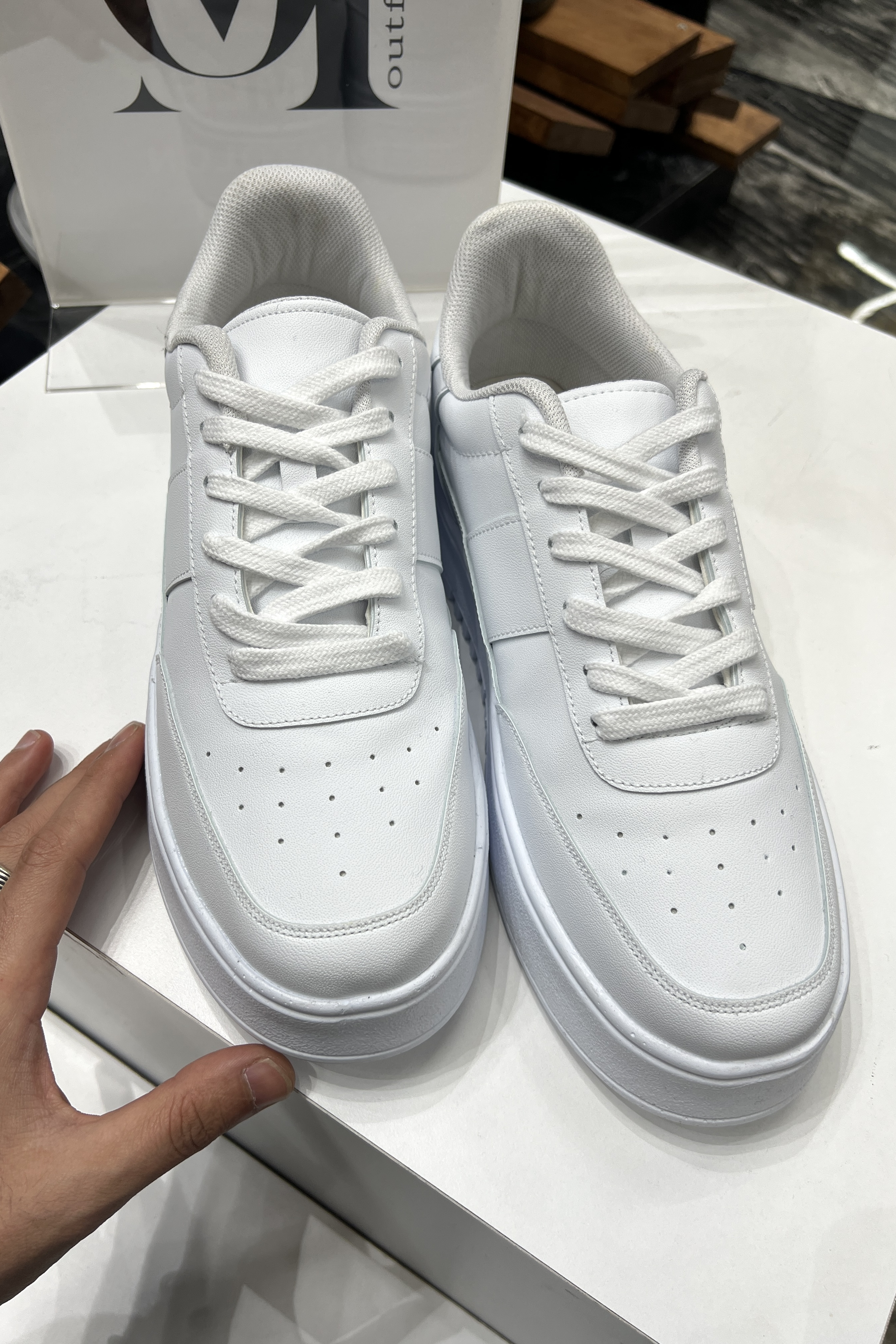 Kalın Tabanlı Basic Spor Ayakkabı Beyaz