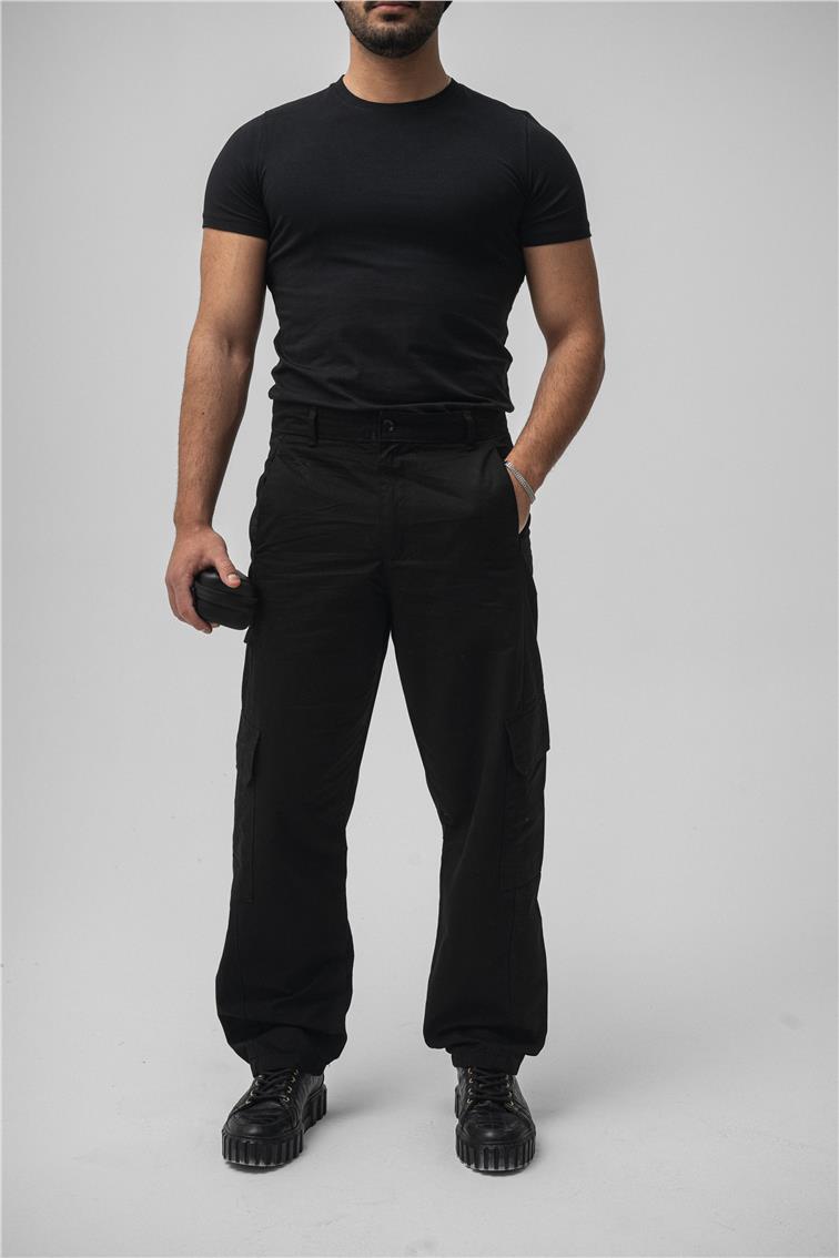 Kargo Cep Baggy Pant. Siyah