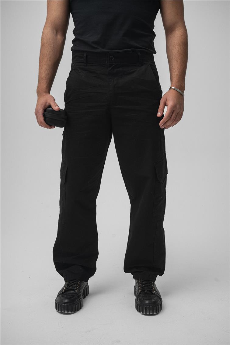 Kargo Cep Baggy Pant. Siyah