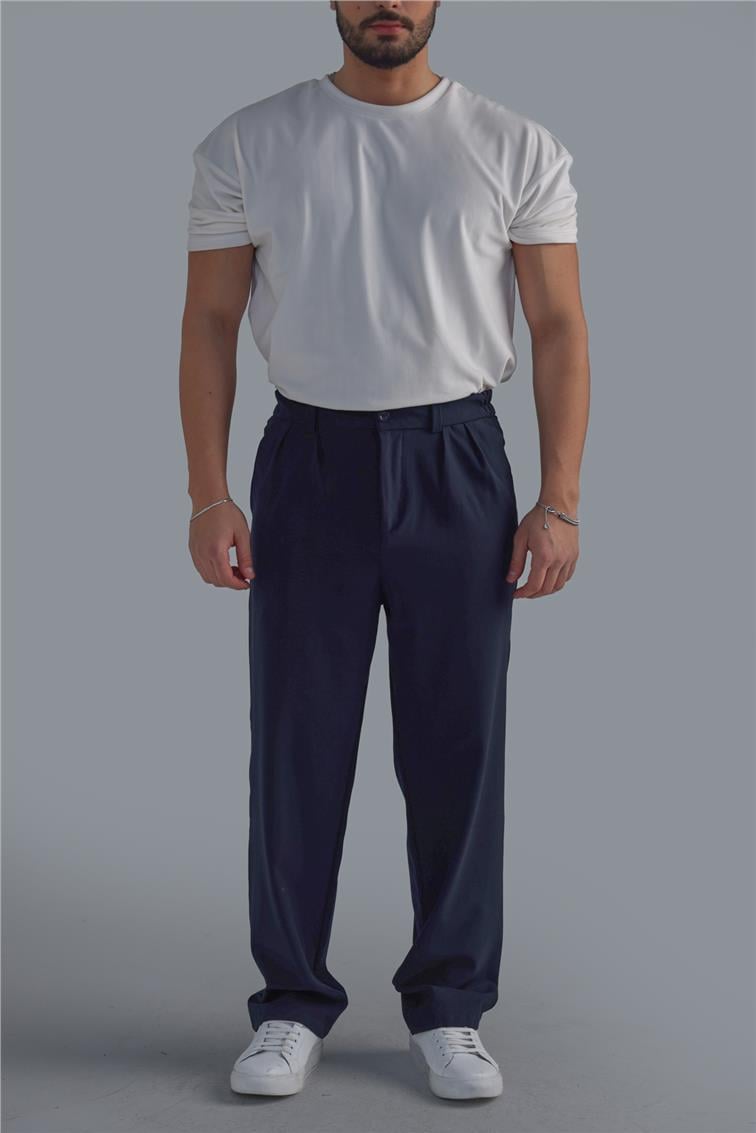 Klasik Bol Baggy Pantolon Lacivert