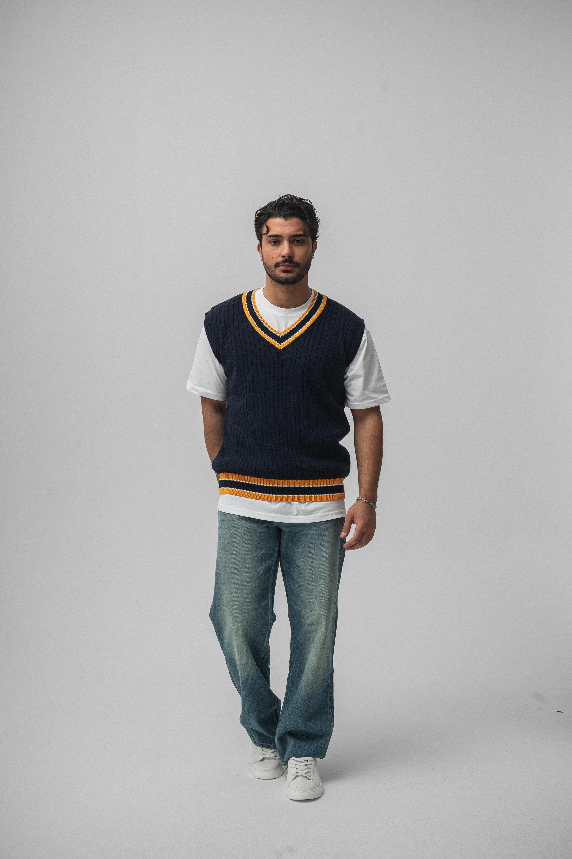 Knit Sıfır Kol Lacivert